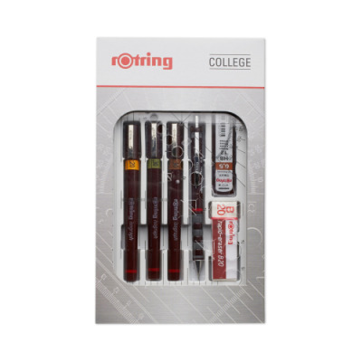 Rotring College Set isografo con punta da 0.2/0.3/0.5 mm