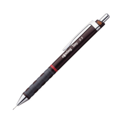 Rotring Tikky Colour-Coded Mechanical Pencils, 0,5 mm, Burgundy Barrel