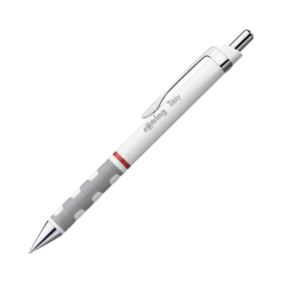 Rotring Tikky Lightweight Ballpoint Pen, White Barrel