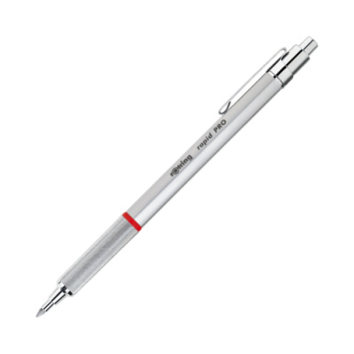 Rotring Rapid Pro Technical Ballpoint Pen, Medium Point, Silver