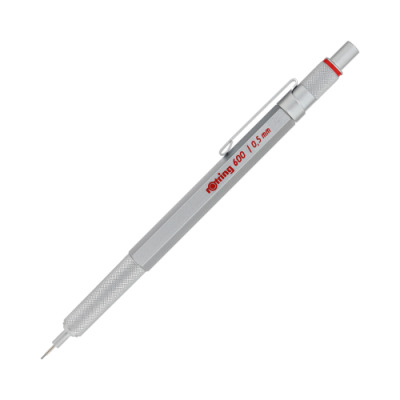 Rotring 600 Mechanical Pencil 0,5 mm, Full-Metal Body, Silver