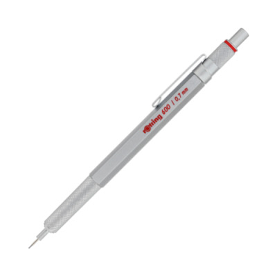 Rotring 600 Mechanical Pencil 0,7 mm, Full-Metal Body, Silver
