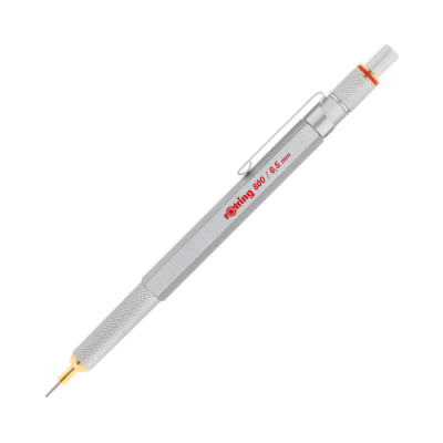 Rotring 800 Mechanical Pencil 0,5 mm, Silver Metal