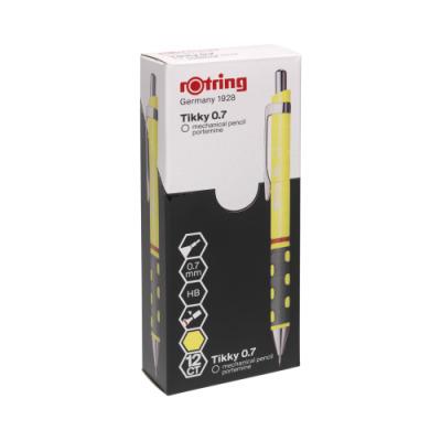 Rotring Tikky Mechanical Pencil, HB, 0,7 mm, Neon Yellow