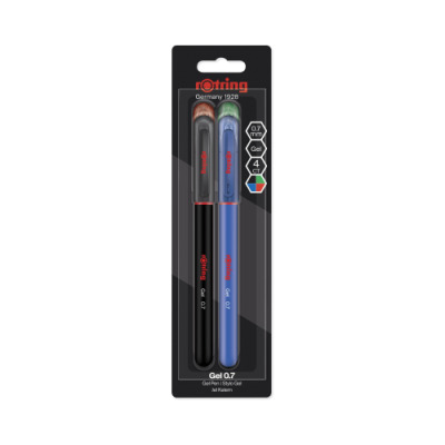 Rotring penna gel 0,7 mm, 4 pezzi