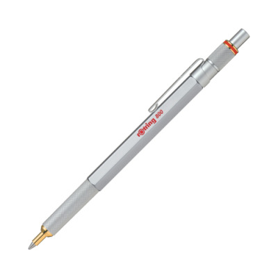 rOtring 800 penna a sfera, corpo argento, ricaricabile