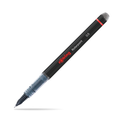 Rotring Roller , penna nera con punta in fibra, 0,5 mm, black