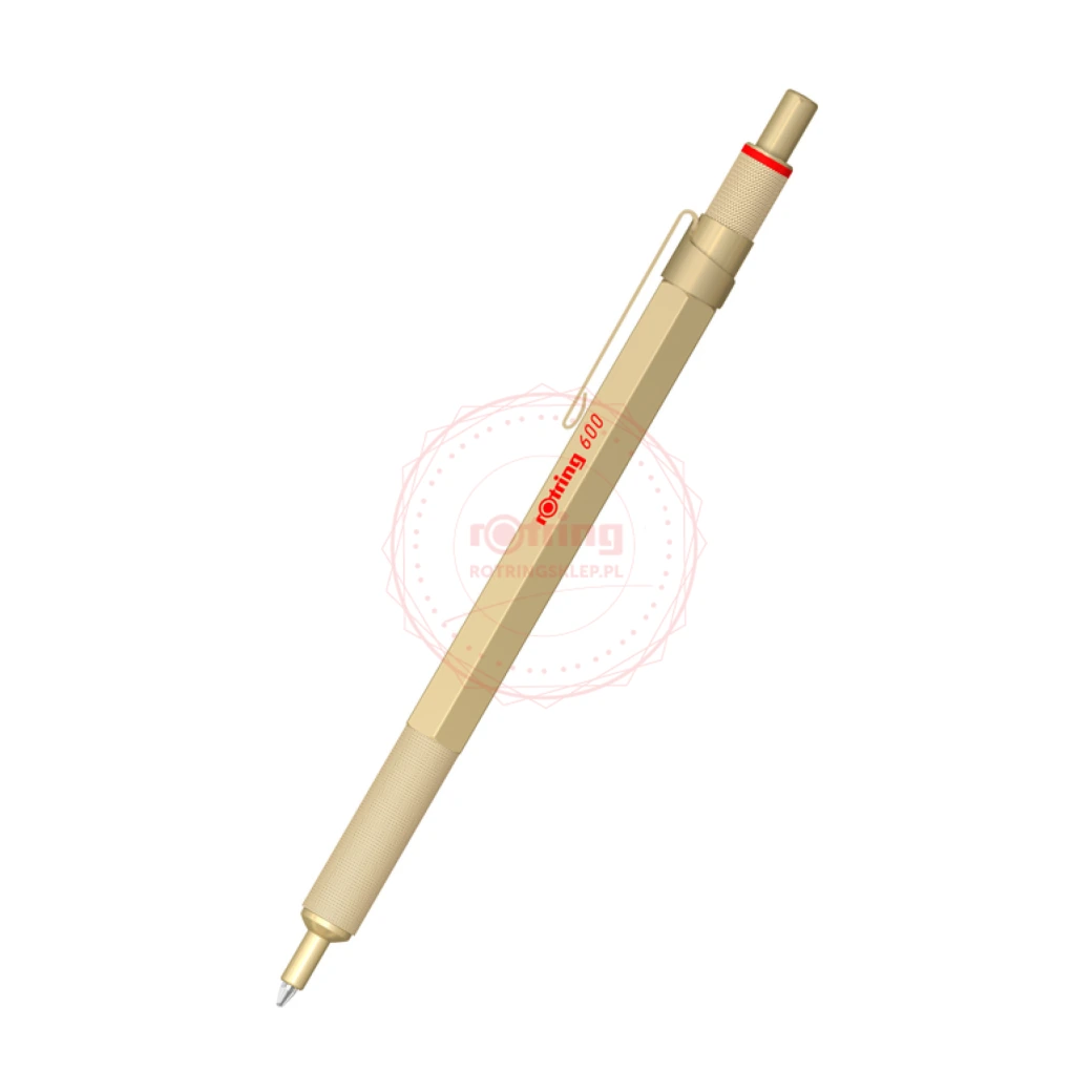 Rotring 600 Ballpoint Pen, Medium Point, GOLD 2183911