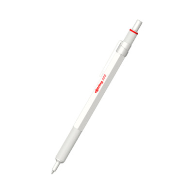 Rotring 600 Ballpoint Pen, Medium Point, Pearl-White