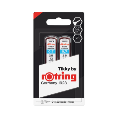 Grafity do ołówków Rotring Tikky 0,7 mm 2B - 24 grafitów