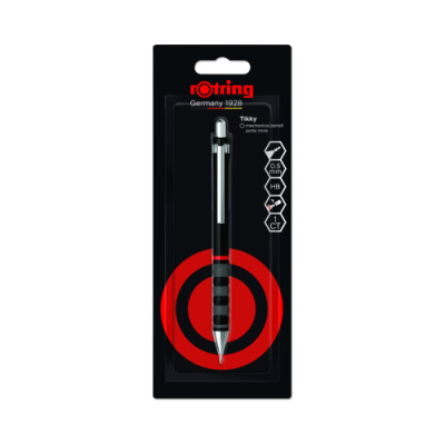 Porte-mine Rotring Tikky CC – 0,5 mm, noir, sous blister