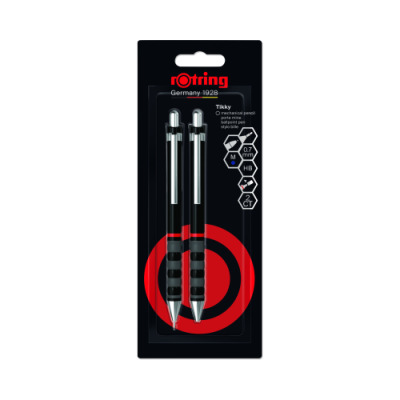 Rotring Tikky CC Set – black mechanical pencil 0,7 mm + ballpoint pen