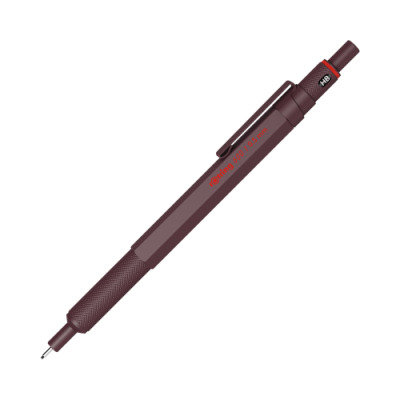 Porte-mine Rotring 600 – 0,5 mm HB, Métal, Chocolat