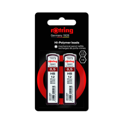 Rotring 0.5 mm HB Leads for Mechanical Pencils – 24 Leads