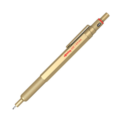 Rotring 600 Druckbleistift – 0,5 mm, aus Metall, goldfarben